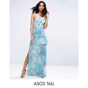 Maxi Dress, lightweight, side split, 2 piece